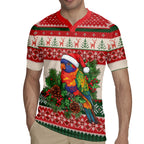 Aussie Rainbow Lorikeets Christmas Rugby Jersey Festive Knitted Pattern Inspired