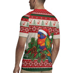 Aussie Rainbow Lorikeets Christmas Rugby Jersey Festive Knitted Pattern Inspired