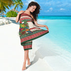 Aussie Rainbow Lorikeets Christmas Sarong Festive Knitted Pattern Inspired