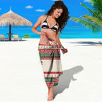 Aussie Rainbow Lorikeets Christmas Sarong Festive Knitted Pattern Inspired