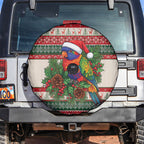 Aussie Rainbow Lorikeets Christmas Spare Tire Cover Festive Knitted Pattern Inspired
