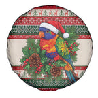 Aussie Rainbow Lorikeets Christmas Spare Tire Cover Festive Knitted Pattern Inspired