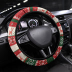 Aussie Rainbow Lorikeets Christmas Steering Wheel Cover Festive Knitted Pattern Inspired