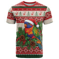 Aussie Rainbow Lorikeets Christmas T Shirt Festive Knitted Pattern Inspired