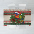 Aussie Rainbow Lorikeets Christmas Tablecloth Festive Knitted Pattern Inspired