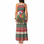 Aussie Rainbow Lorikeets Christmas Tank Maxi Dress Festive Knitted Pattern Inspired