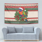 Aussie Rainbow Lorikeets Christmas Tapestry Festive Knitted Pattern Inspired