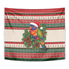 Aussie Rainbow Lorikeets Christmas Tapestry Festive Knitted Pattern Inspired