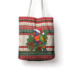 Aussie Rainbow Lorikeets Christmas Tote Bag Festive Knitted Pattern Inspired