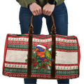 Aussie Rainbow Lorikeets Christmas Travel Bag Festive Knitted Pattern Inspired