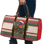 Aussie Rainbow Lorikeets Christmas Travel Bag Festive Knitted Pattern Inspired