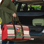 Aussie Rainbow Lorikeets Christmas Travel Bag Festive Knitted Pattern Inspired