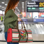 Aussie Rainbow Lorikeets Christmas Travel Bag Festive Knitted Pattern Inspired