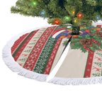 Aussie Rainbow Lorikeets Christmas Tree Skirt Festive Knitted Pattern Inspired