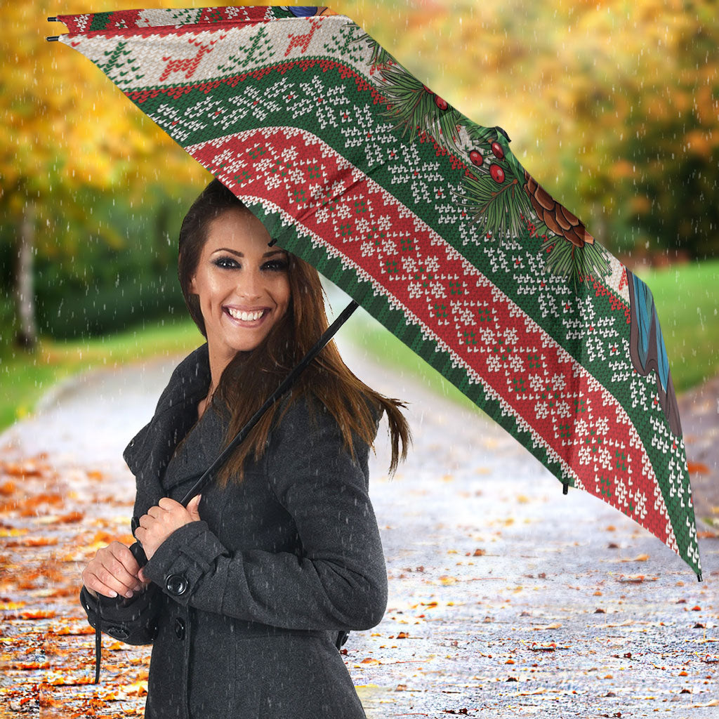 Aussie Rainbow Lorikeets Christmas Umbrella Festive Knitted Pattern Inspired