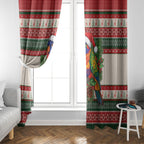 Aussie Rainbow Lorikeets Christmas Window Curtain Festive Knitted Pattern Inspired
