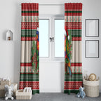 Aussie Rainbow Lorikeets Christmas Window Curtain Festive Knitted Pattern Inspired