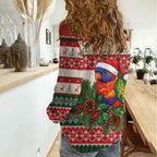 Aussie Rainbow Lorikeets Christmas Women Casual Shirt Festive Knitted Pattern Inspired