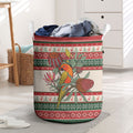 Aussie Sun Parakeet Christmas Laundry Basket Festive Knitted Pattern Inspired