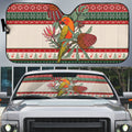 Aussie Sun Parakeet Christmas Auto Sun Shade Festive Knitted Pattern Inspired