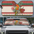 Aussie Sun Parakeet Christmas Auto Sun Shade Festive Knitted Pattern Inspired