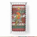 Aussie Sun Parakeet Christmas Baby Bed Cover Festive Knitted Pattern Inspired