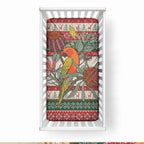Aussie Sun Parakeet Christmas Baby Bed Cover Festive Knitted Pattern Inspired