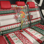 Aussie Sun Parakeet Christmas Back Car Seat Cover Festive Knitted Pattern Inspired