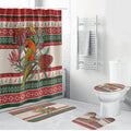 Aussie Sun Parakeet Christmas Bathroom Set Festive Knitted Pattern Inspired