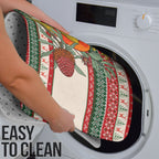 Aussie Sun Parakeet Christmas Bathroom Set Festive Knitted Pattern Inspired