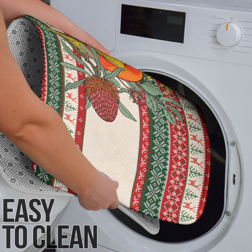 Aussie Sun Parakeet Christmas Bathroom Set Festive Knitted Pattern Inspired