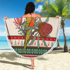 Aussie Sun Parakeet Christmas Beach Blanket Festive Knitted Pattern Inspired