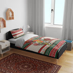 Aussie Sun Parakeet Christmas Bedding Set Festive Knitted Pattern Inspired