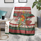 Aussie Sun Parakeet Christmas Blanket Festive Knitted Pattern Inspired