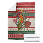 Aussie Sun Parakeet Christmas Blanket Festive Knitted Pattern Inspired