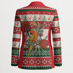 Aussie Sun Parakeet Christmas Blazer Festive Knitted Pattern Inspired