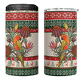 Aussie Sun Parakeet Christmas 4 in 1 Can Cooler Tumbler Festive Knitted Pattern Inspired