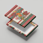 Aussie Sun Parakeet Christmas Canvas Wall Art Festive Knitted Pattern Inspired