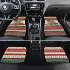 Aussie Sun Parakeet Christmas Car Mats Festive Knitted Pattern Inspired