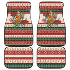 Aussie Sun Parakeet Christmas Car Mats Festive Knitted Pattern Inspired