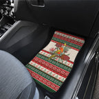 Aussie Sun Parakeet Christmas Car Mats Festive Knitted Pattern Inspired