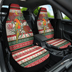 Aussie Sun Parakeet Christmas Car Seat Cover Festive Knitted Pattern Inspired