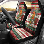Aussie Sun Parakeet Christmas Car Seat Cover Festive Knitted Pattern Inspired