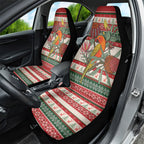Aussie Sun Parakeet Christmas Car Seat Cover Festive Knitted Pattern Inspired