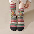 Aussie Sun Parakeet Christmas Crew Socks Festive Knitted Pattern Inspired