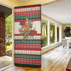 Aussie Sun Parakeet Christmas Door Cover Festive Knitted Pattern Inspired