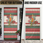 Aussie Sun Parakeet Christmas Door Cover Festive Knitted Pattern Inspired
