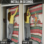 Aussie Sun Parakeet Christmas Door Cover Festive Knitted Pattern Inspired