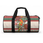 Aussie Sun Parakeet Christmas Duffle Bag Festive Knitted Pattern Inspired