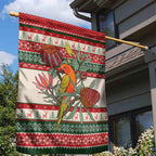 Aussie Sun Parakeet Christmas Garden Flag Festive Knitted Pattern Inspired